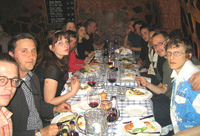 After the opening: dinner