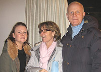 Marie Ahrenberg with husband and daughter