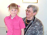 Amalie Jacobsen with grandmother Maria